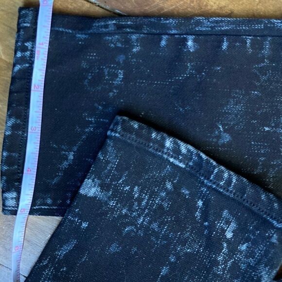 AGOLDE, Sophie Black Jeans, Bleach Distressing Skinny Jegging Stretch Women’s 24 - Picture 14 of 15